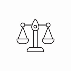 justice scales icon sign vector