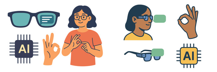 Innovative technology showcases AI integration with smart glasses in modern settings