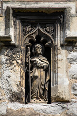Religious Carving at St. Marys Church in Prittlewell, Southend