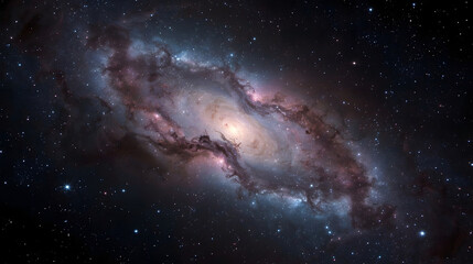 Fototapeta premium Stunning Space Landscapes with Nebulae, Planets, and Cosmic Light