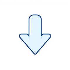 Minimalist Blue Arrow Symbol