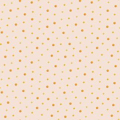 Cute and minimal seamless pattern featuring tiny watercolor suns and stars on beige background. Great for baby wrapping paper, children’s textile, and pastel-themed surface design