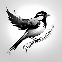 Obraz premium vector illustration of a bird