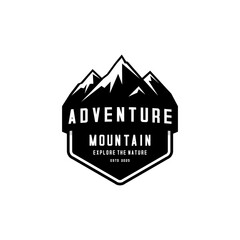Adventure mountain Logo on white background 