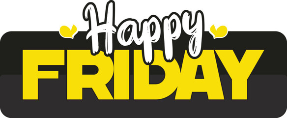 Happy Friday creative typography text design