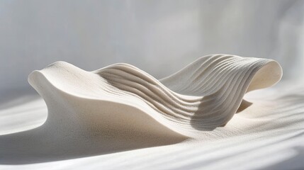 Abstract sculpted form, light and shadow