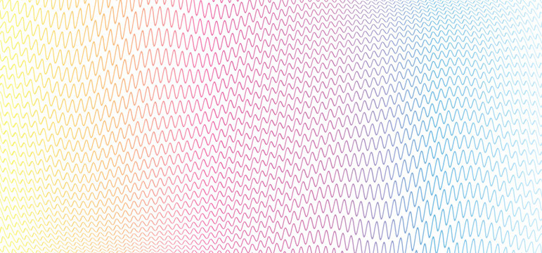 Wave safety, security lines. Passport, diplomas, voucher, banknotes or certificates template. Guilloche pattern, poligonal lines. Soft rainbow, wavy stripes. Watermark, ticket or label. Line waves.