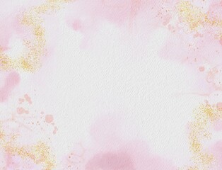 Watercolor Painting of Abstract Pink Background