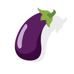 eggplant. Flat vector eggplant illustration