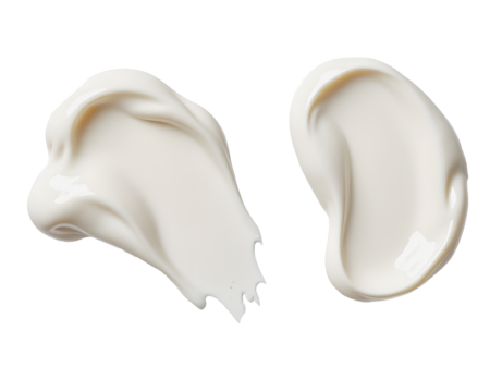 cream on white background