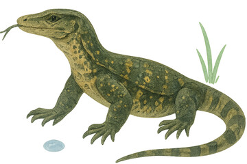 Thai_Water_Monitor_Watercolor