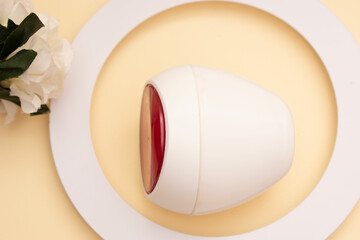 Skin Cream Jar with Decorative Circles – Clean Minimal Beauty Design