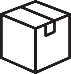 Sealed Cardboard Box Packaging Vector Illustration