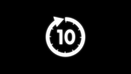 Open 24 hours number illustration. Clock icon timer number.