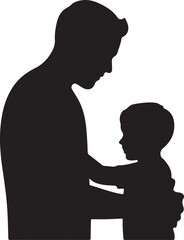 father and child silhouette vector illustration design