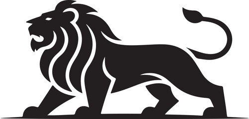 lion silhouette vector illustration design