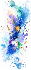 Abstract watercolor background. Vivid colors in illustration for banner, poster. Element design. freedom concept. 