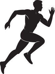 running man silhouette vector illustration design