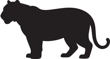 tiger silhouette vector illustration design