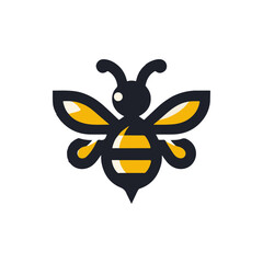 Vibrant illustration of a bee in flight, showcasing its detailed features and colors