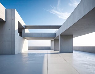 Obraz premium Modern concrete architectural space