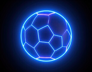 Fototapeta premium Glowing soccer ball graphic