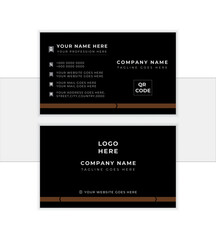 Double-sided Corporate Modern and Creative business card template. landscape orientation. professional name card template. visiting card. Luxury background. Vector illustration print template. 
      