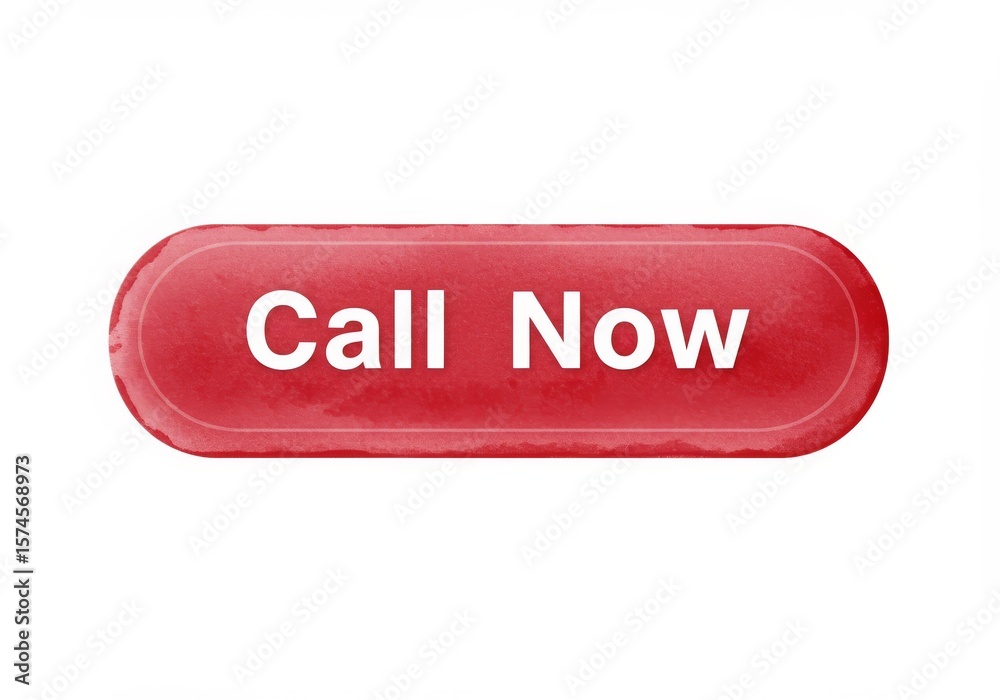 Fototapete red call now button - a red button with the words 