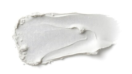 Textured creamy white cosmetic product swatch on clean backdrop shows a smooth and refined surface
