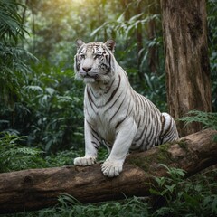 Obraz premium white bengal tiger