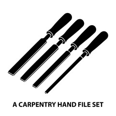 Hand file set for woodworking metalworking and carpentry tools used for shaping and smoothing materials