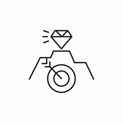 aim goal success diamond icon sign vector