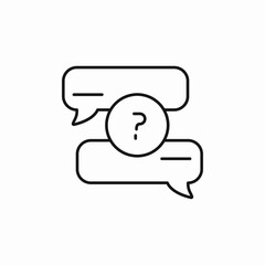 Naklejka premium faq speech bubbles icon sign vector