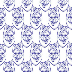 Colorful smoothie bowl topped with fresh berries and yogurt. Healthy and nutritious breakfast perfect for a fresh start. Artistic vector design with a tropical seaside theme.