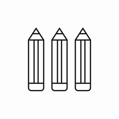 pencils set icon sign vector