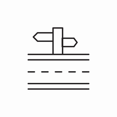 road asphalt direction sign icon sign vector