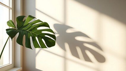 realistic window and tree branch shadow with light blur on transparent background,Summer sunlight and shadow overlay effect