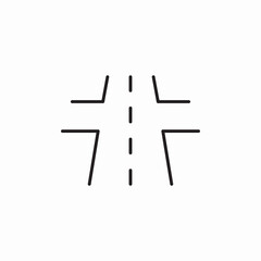 Fototapeta premium road crossroad icon sign vector