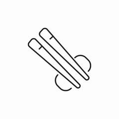 training chopsticks icon sign vector