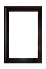 Obraz premium wooden picture frame isolated on white background. This has clipping path.