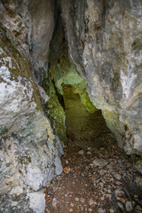 Inside of Mythical Cave on Ithaca Island &ndash; Cave of Loizos - Linked to Odysseus Legend, Ithaka, Greece