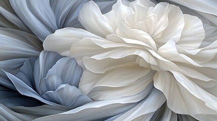 Delicate interplay of light and shade in a floral design.