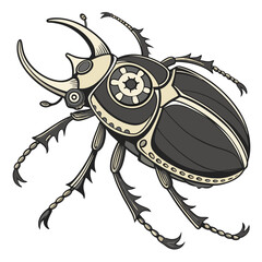 vector illustration of a beetle