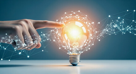 Human Finger Illuminates Connected Light Bulb Network