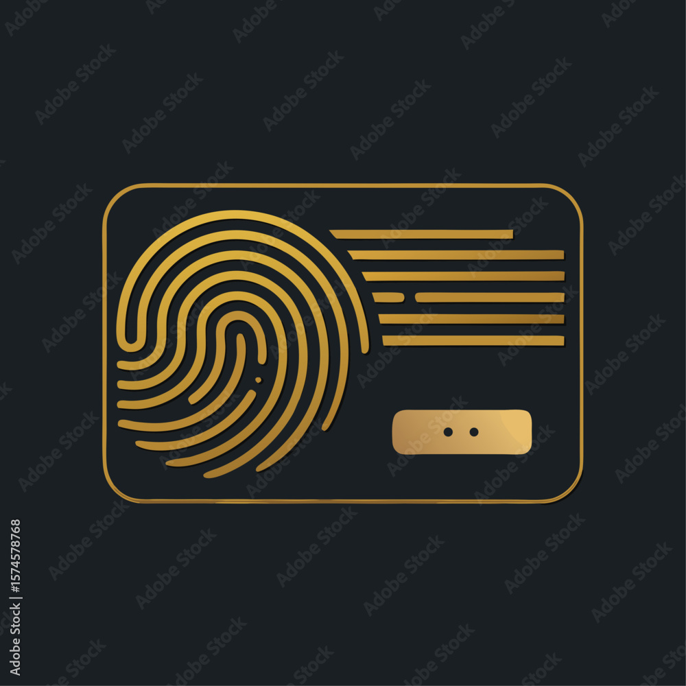 Fototapete a gold and black logo with a building and a lock. the building is a symbol of security and the lock 
