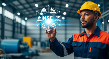 Engineer Using Virtual Interface For Health Safety Environment