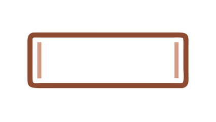 Rectangular box frame illustration vector graphic design template element