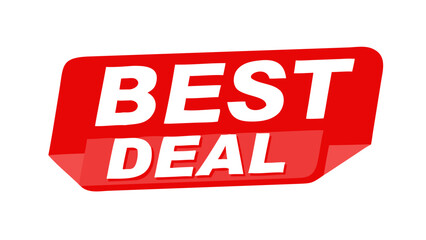 Find the best deal today with this red and white best deal promotional banner