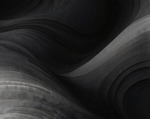 Swirling shadows and light create an abstract harmony of grayscale textures in a captivating display of movement and depth