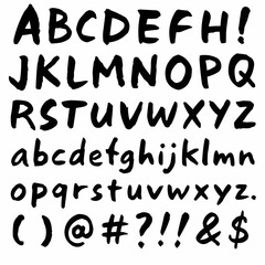 Bold Handwritten Alphabet & Symbols Set